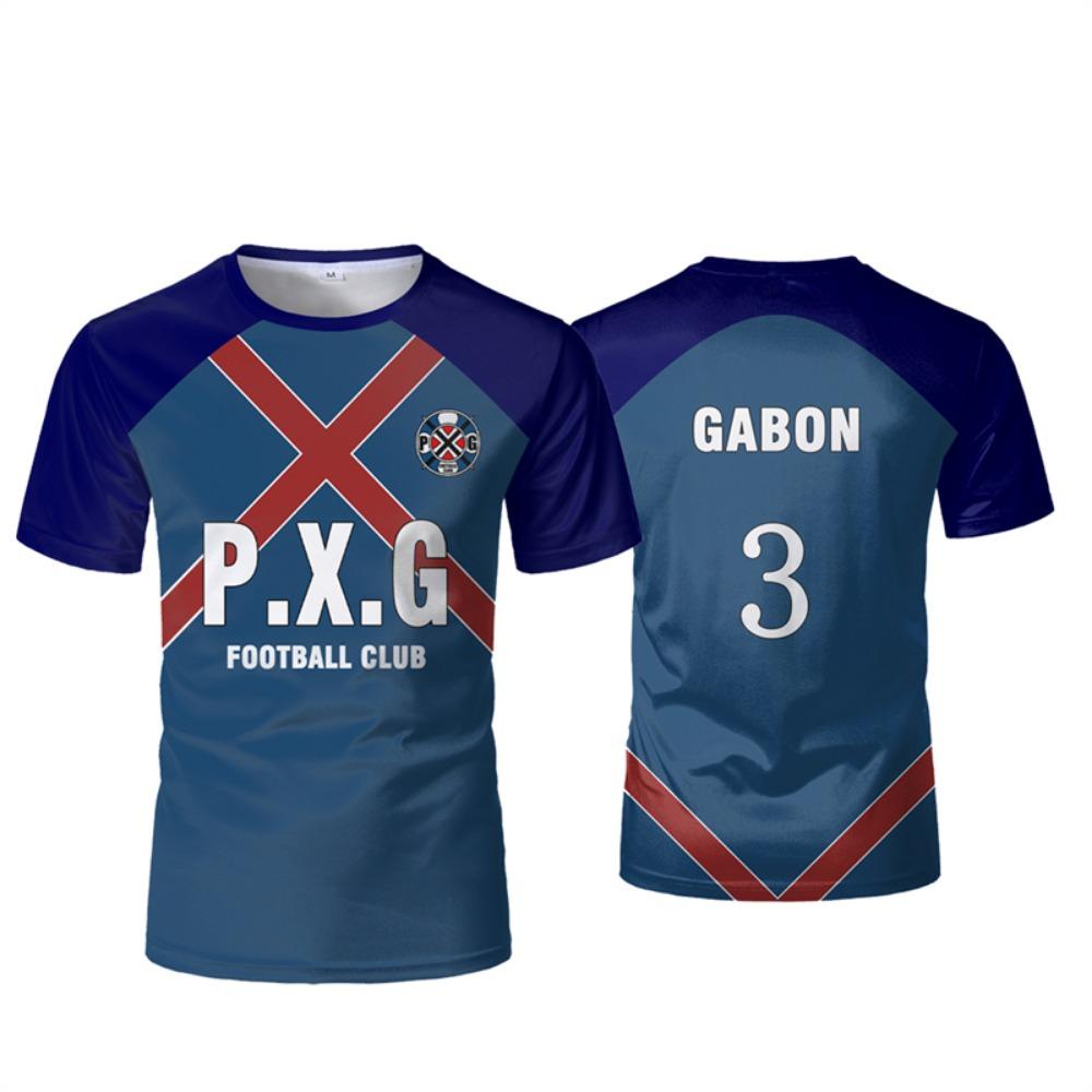 Paris X Gen P.X.G Blue Lock Japanese Anime Jersey Football Uniform No.9 Rin Shidou Cosplay T Shirts Customized Name Number Tops
