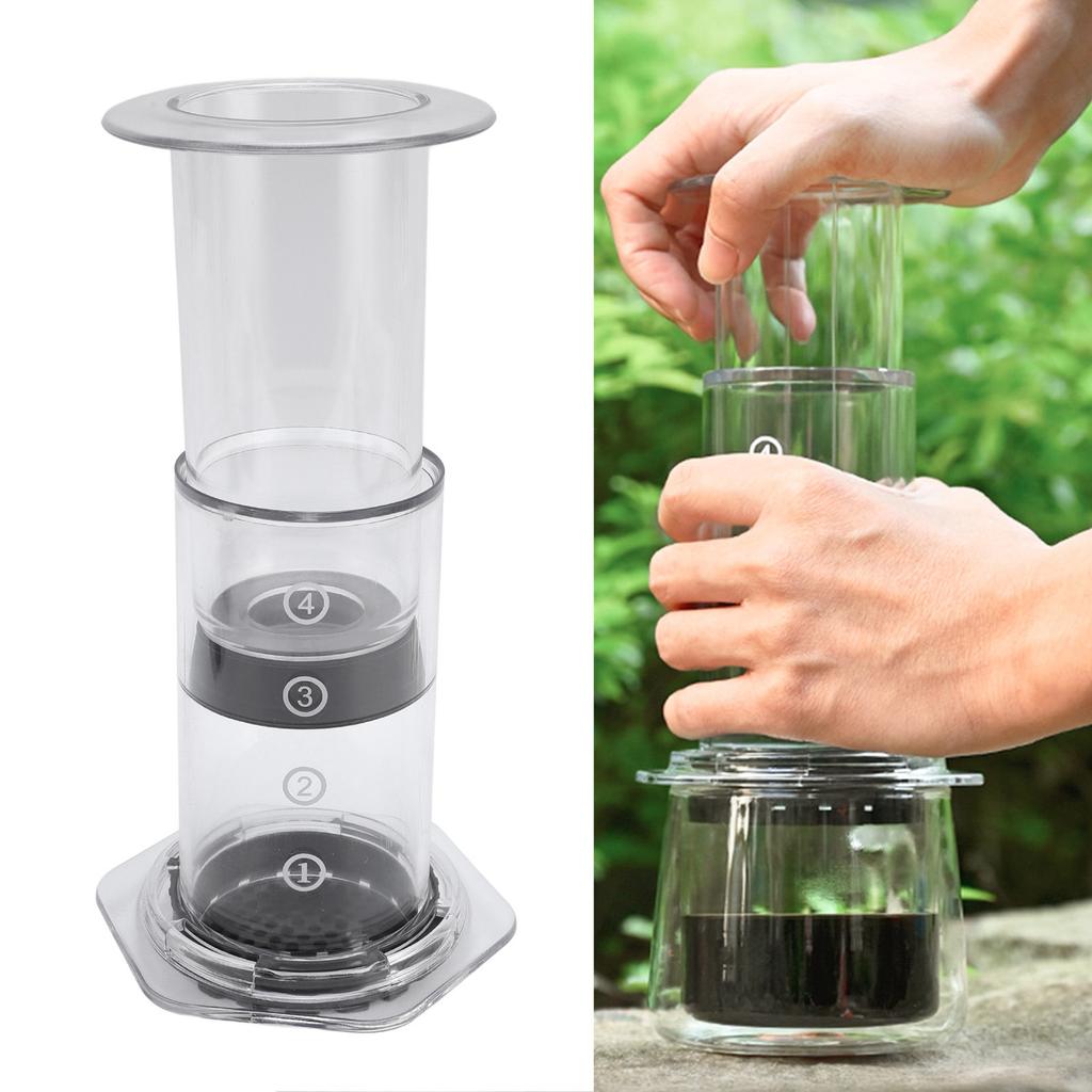 300 мл Прозрачная Уличная Портативная Ручная Кофеварка Ручного Заваривания Кофейный Пресс-Френч для Путешествий