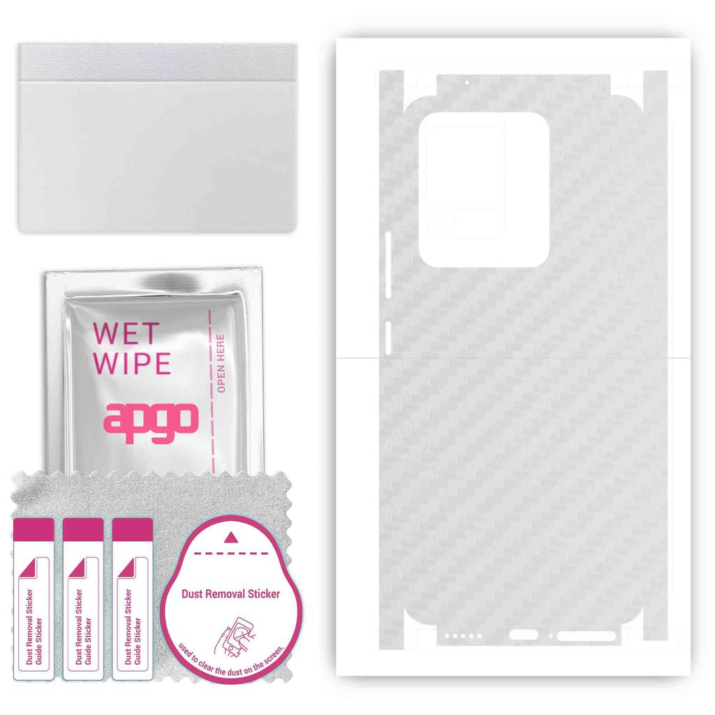 apgo Защитная наклейка для задней и боковых сторон, совместимая с Vivo V25 5G, пленка для полного обертывания, фольга, винил - узор прозрачный карбон