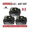 (6,0 Ач 3 шт.)100% Аккумулятор Makita 6 Ач 18 В Makita Bl1830b Bl1850b Bl1850 Bl1840 Bl1860 Bl1815 Замена Литий-ионного аккумулятора-fj