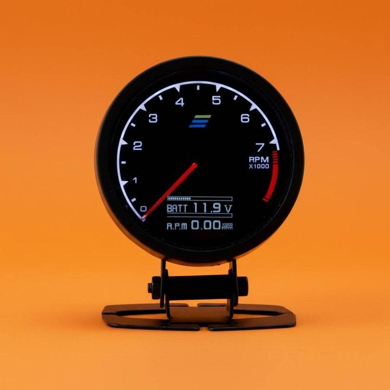 Water Temperature Gauge Multi-Function Oil Pressure Gauge Dashboard Meter Illuminated Face Vehicle Display LCD Screen for Racing