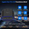 Vgate ICar Pro 2S ELM327 Bluetooth 5.3 V2.3 Автомобильный сканер OBD Модернизированный инструмент для диагностики автомобилей EV BimmerCode для ПК с ОС IOS Android