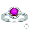 Silver Ring 'Sissi' Ruby White Silver (rhodium) - 10 Mm