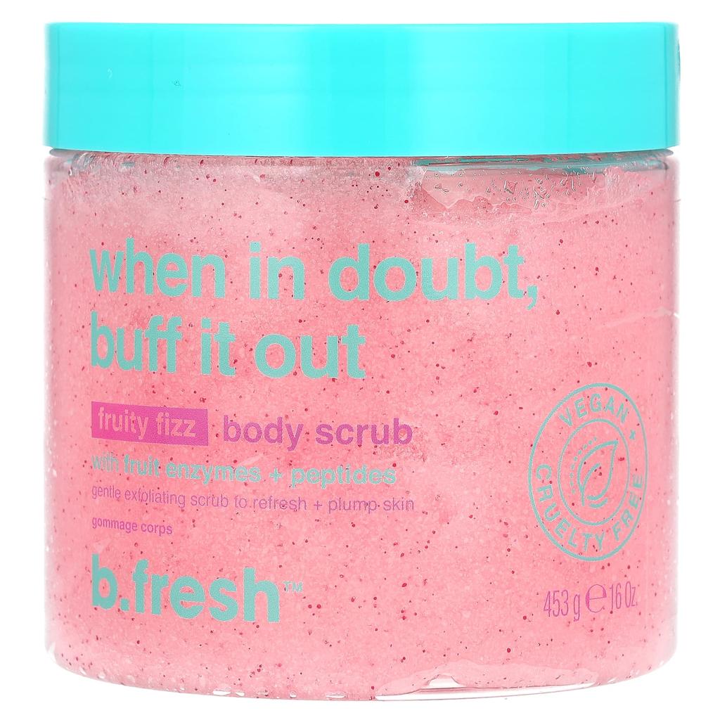 b.fresh Body Scrub, With Fruit Enzymes + Peptides, Fruity Fizz, 453G (16Oz)