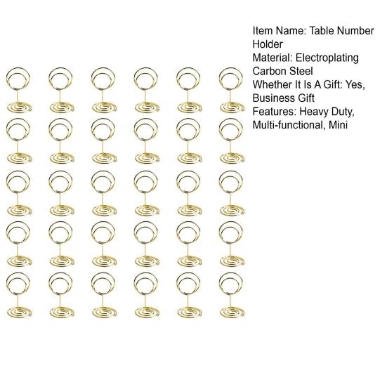 30Pcs/Set Metal Card Holder Desktop Standing Multifunctional Mini Photo Picture Menu Memo Table Number Display Clip Organizer Stand