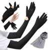Arm UV Full Coverage To [fortulux] Women's Covers, Protection, Cool, Long, Fingertips, Flip-up, Sunscreen, UPF+50 (Black)