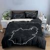 Race Track Map Design Bedding Duvet Cover Set Duvet Cover Pillowcases  (1*Duvet Cover 2*Pillowcases, without duvet insert)