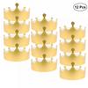 Durable Costume Birthday Hats Paper Gold Card Crown 12pcs