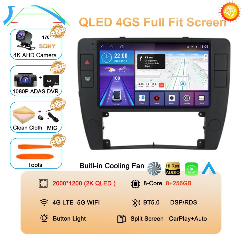 Android 14 Автомагнитола Carplay для Passat B5 2000 2001 2002 2003-2005 Авто 4G Мультимедиа GPS 2 Din Плеер DSP Навигация