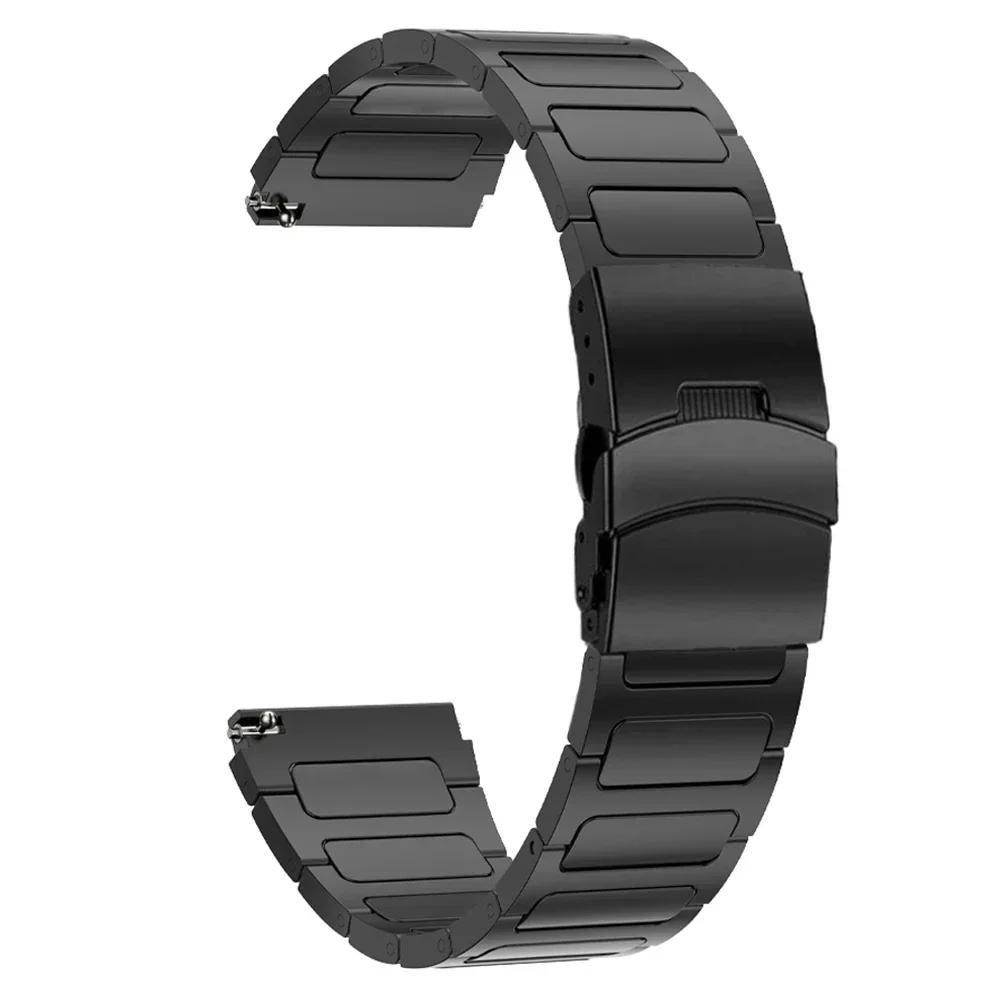 22-миллиметровый титановый металлический ремешок для Amazfit Balance GTR 4/3/2 Роскошный бизнес-браслет для Huawei Watch 4 Pro/3 Pro/GT4 46 мм/Ultimate