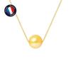Necklace - - AAA+ Freshwater Cultured Pearl - 9-10 Mm - Yellow Gold - Women