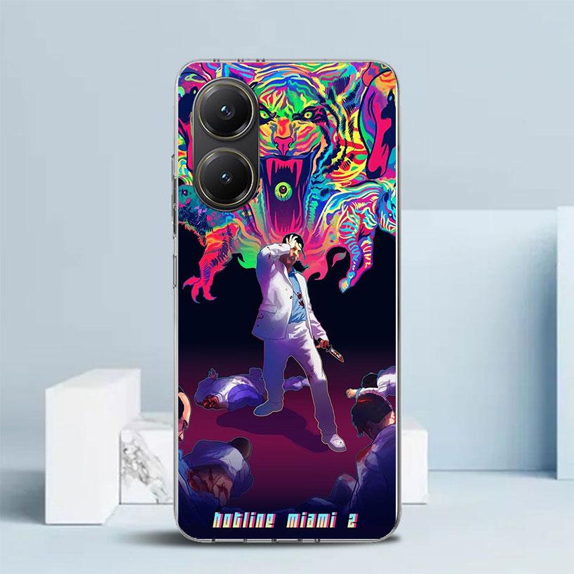 Игровой Hotline Miami Мягкий чехол для Xiaomi Poco F7 Ultra X7 X6 X5 Pro M7 Чехол для телефона Redmi 15 15C 13 13C 12 12C 10 10C Печатный корпус