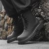 England Style Mens Casual Autumn Winter Boots Black Stylish Genuine Leather Shoes Cowboy Platform Boot High Motorcycle Botas Man