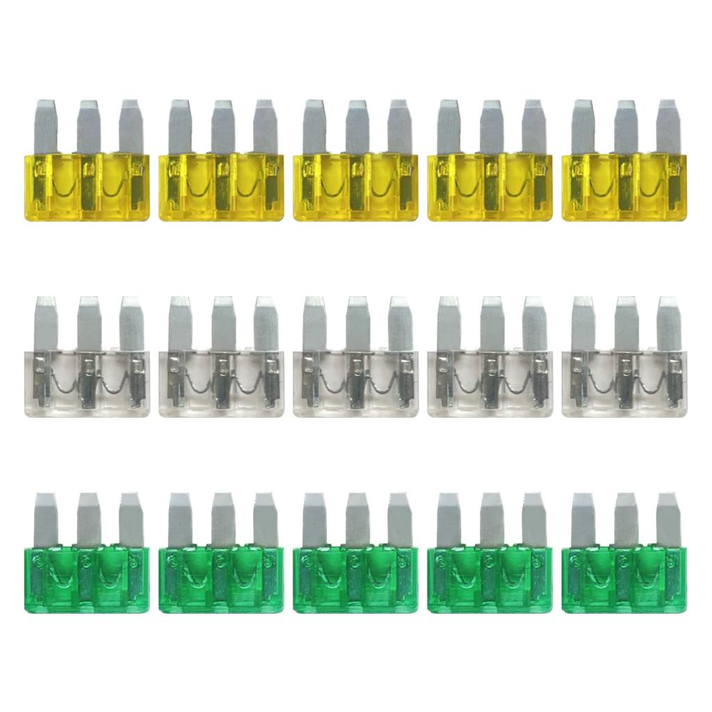 AMP Micro 3 Fuse, 3 Prong Micro Blade Fuse, Applicable to The Maintenance, Replacement of Car, Automobile Trucks, Ships, Automotive Lighting (60PCS)