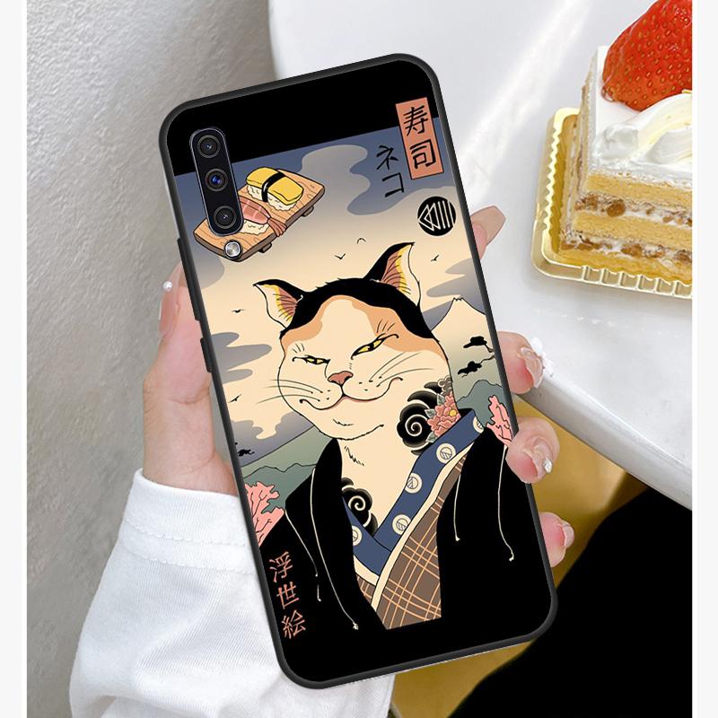 Чехол для телефона в японском стиле Ukiyo-e Cat Art для Samsung Galaxy A50 A70 A02S A20S A21S A52S A12 A32 A52 A72 A51 A71