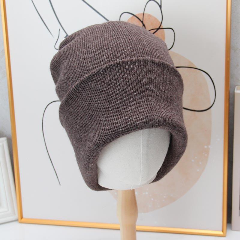 Autumn and winter couple stacking hats men's and women's knitted cold hats loose versatile ear protectors thermal hats casual wool hats