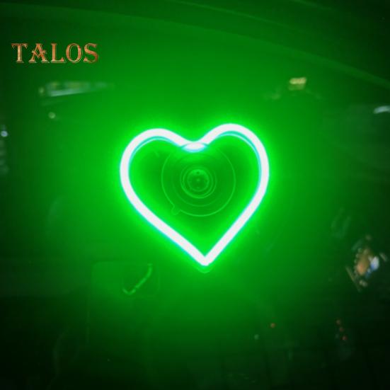 Светодиодный неоновый светильник в форме сердца, режимы стробоскопической вспышки, суперяркий, простая установка, светодиодный дисплей, вывеска, автомобильное освещение, аксессуары