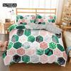 Мягкий геометрический комплект постельного белья размера «king-size» из микрофибры с сотовым узором и 3D-принтом, пододеяльник с наволочками, декоративный для спальни