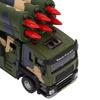 1/50 Military Missile Vehicle Model Alloy Pull-Back Rocket Car Toy with Sound and Light for Kids