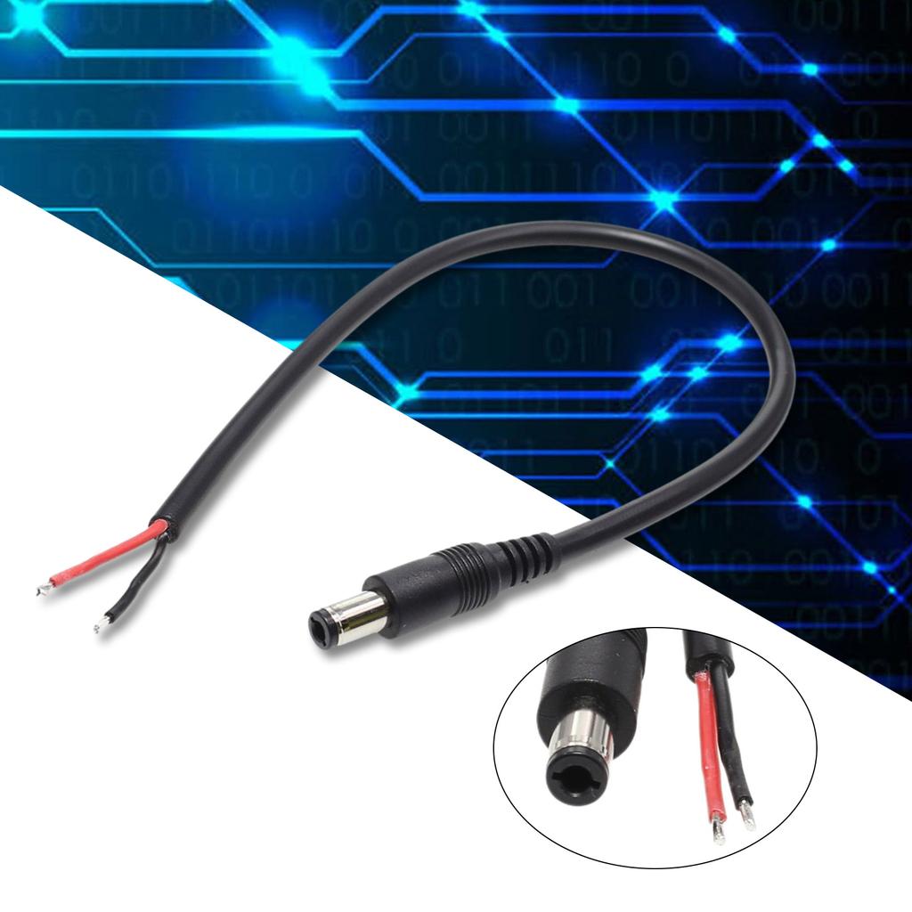 1 упаковка кабеля питания DC6330 с косичками, вилка 6,3 x 3,0 мм к 2-контактному оголенному проводу с открытым концом, замена блока питания