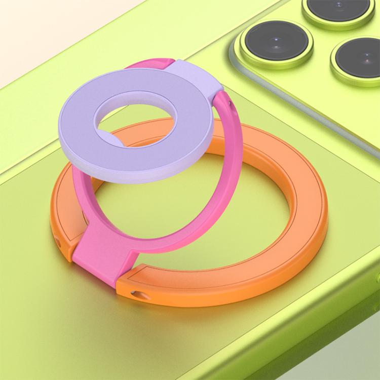 Triple Color Design 360 Degree Rotation Ring Buckle Magnetic Phone Holder