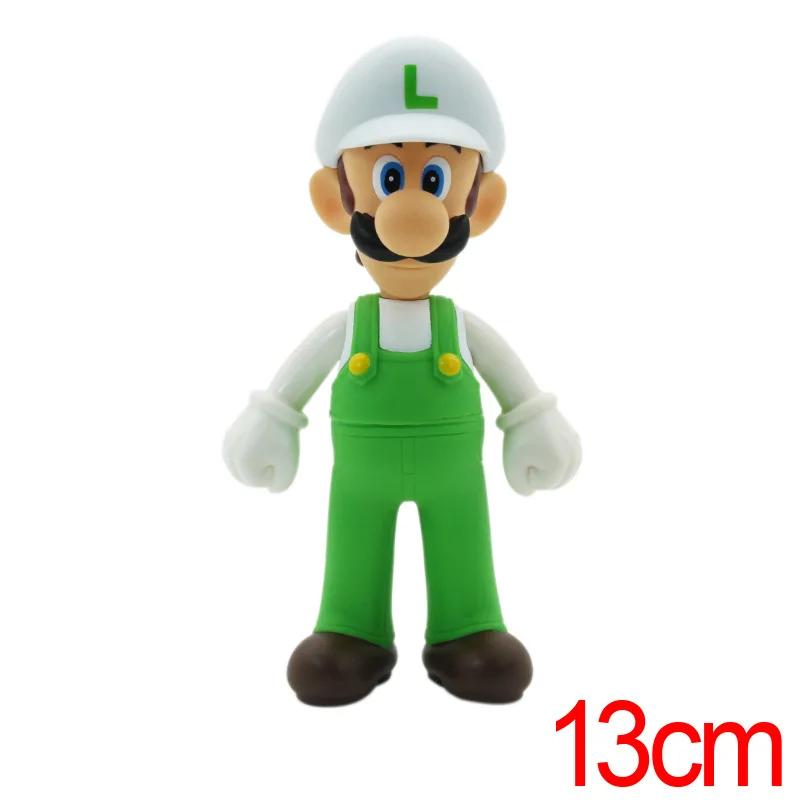 13cm Super Plumber Series PVC Action Figures Mario Luigi Yoshi Bowser Character Model Dolls Collectible Toys