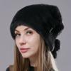 Russian Fur Hats Women Winter Warm Natural Whole Mink Fur Classic Luxury Caps Earflap High Quality Hat Anti Cold -50degree