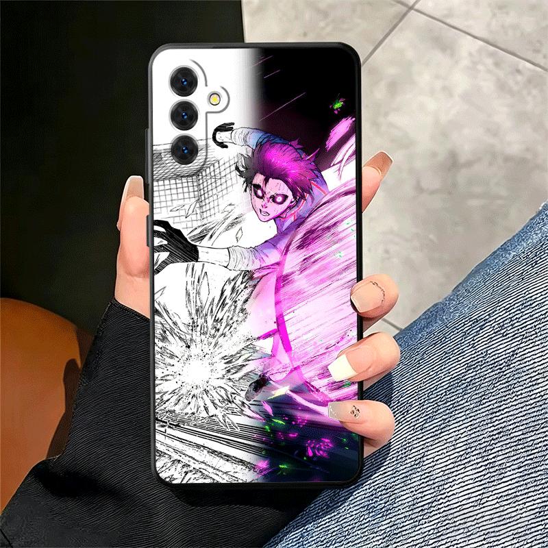 Blue L-Locks Football Anime Soft Phone Case for Samsung A17 A37 A57 A16 A26 A36 A56 A15 A25 A35 A55 A14 A24 A34 A54 A13 A23 A33