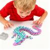 12-дюймовый гибкий 3D-печатный дракон с глазами, шарнирные 3D-печатные животные, 3D-печатные игрушки для снятия тревожности и СДВГ, уникальный домашний декор