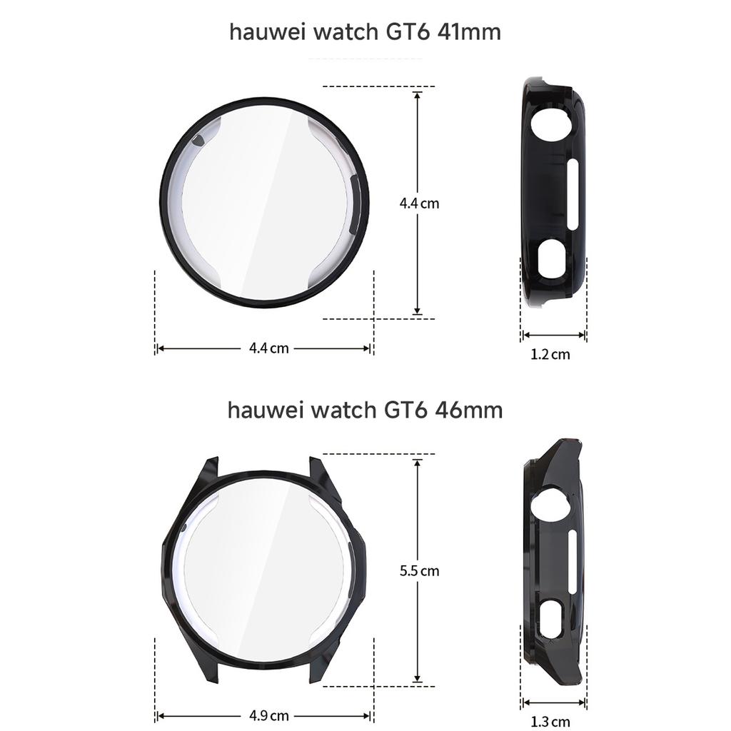 Чехол для Huawei Watch GT6 41мм 46мм Защитная пленка для экрана Аксессуары Мягкий ТПУ Бампер Чехол Пленка Защита от падения для Huawei Watch GT6 Чехол