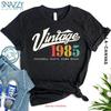 1985 День Рождения Футболка Винтажная Ретро 80-х 39-й Наряд Смешной винтажный Постиранный Унисекс мужской Удобный Повседневный мода Мягкий