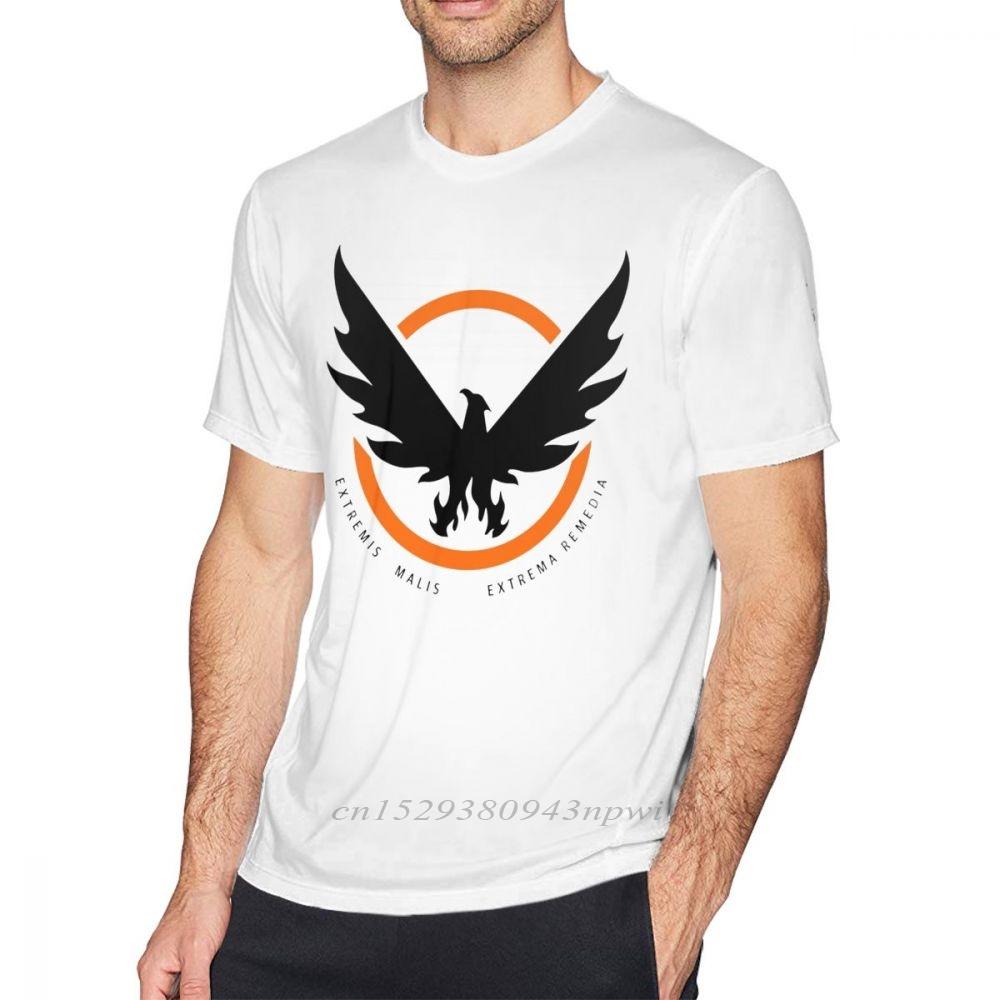 Футболка Tom Clancy S The Division Футболка The Division 2 Логотип SHD Футболка с коротким рукавом Милая футболка Базовая футболка 100% хлопок