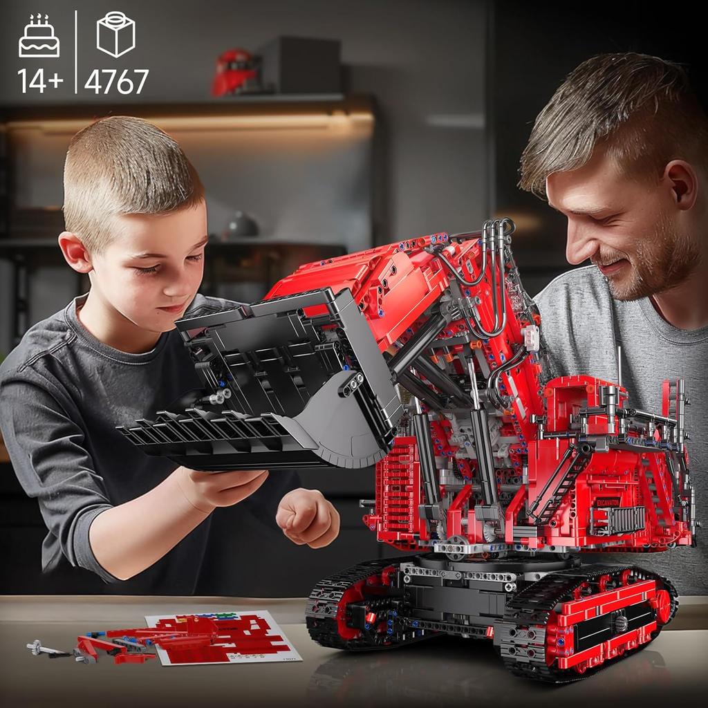 Mould King 17070/17071 Технический автомобильный строительный блок с дистанционным управлением R9800 Сборка модели экскаватора Грузовик Кирпич Детский рождественский подарок