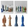 Multipurpose Adorable Virgins Marys Sturdy Silicone Mould Portable for Resin Craft and Gypsum Figurines Home Decoration
