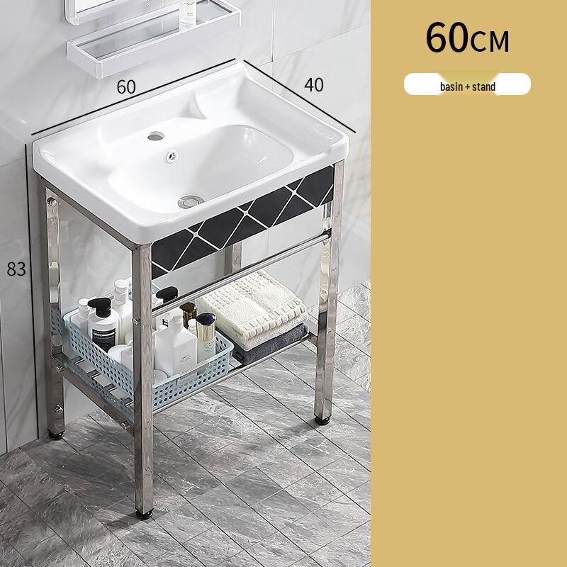 XONYSHI Ceramic Pedestal Wash Basin Set