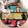One Piece Round Area Rug Carpet Rug For Living Room Bedroom Sofa Playroom Decor Nonslip Floor Mat