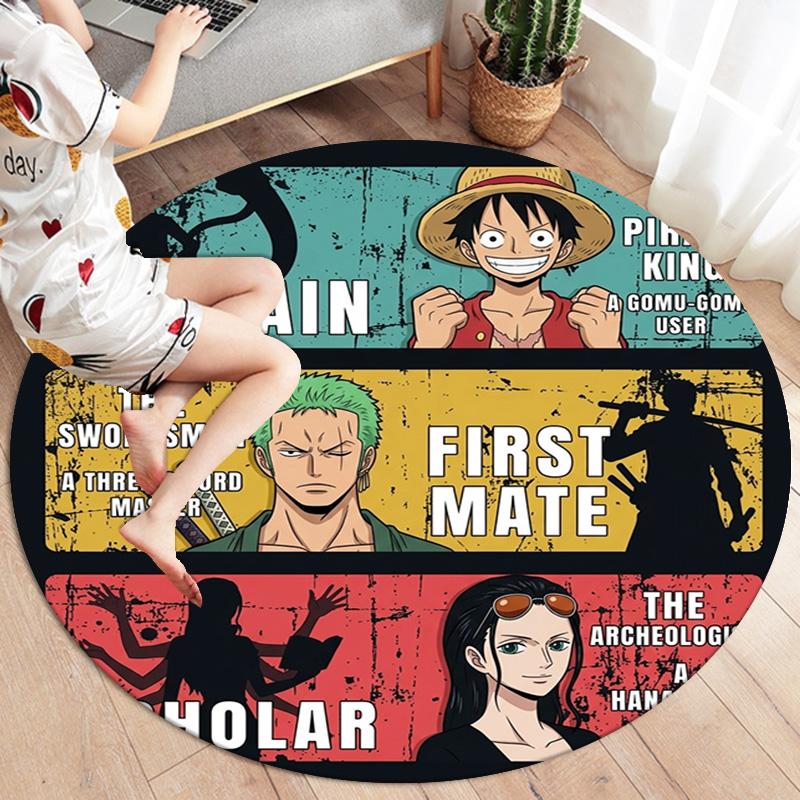One Piece Round Area Rug Carpet Rug For Living Room Bedroom Sofa Playroom Decor Nonslip Floor Mat