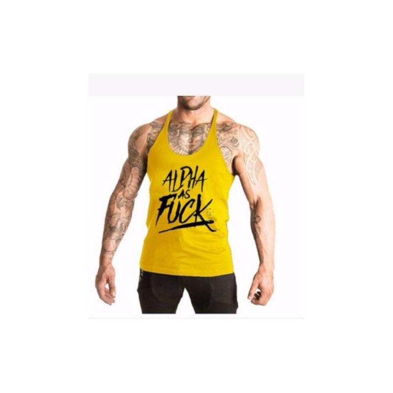 Sports Homme Tank Tops Débardeur Hauts Tshirt Maillot Muscle Gym Stringer Alpha