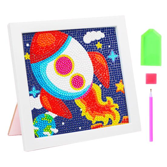 Полный комплект алмазной живописи с рамкой Яркий цвет Блестящая мультяшная тема DIY
