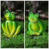 Mini Garden Frog Ornament Resin Micro Landscape Decoration Animal Statue Frog Figurines  Patio