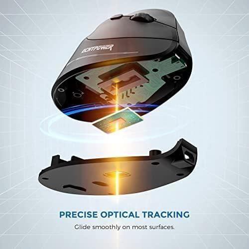 Souris verticale sans fil - echtpower - ergonomique - dpi réglable - rechargeable - vert