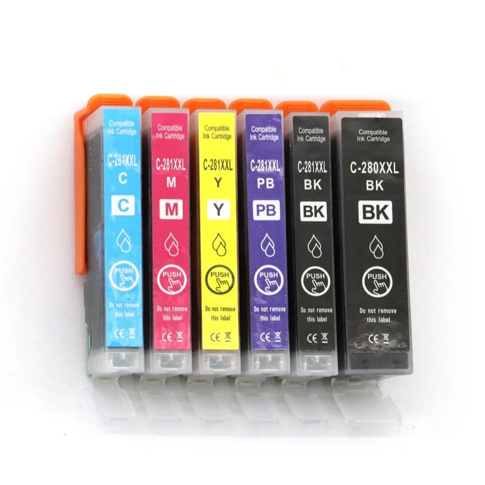 NEW PGI-280 CLI-281 Ink Cartridge Compatible For Canon PIXMA TS8320 TS8120 TS9120 TS8220 Printer Color Ink Cartridge