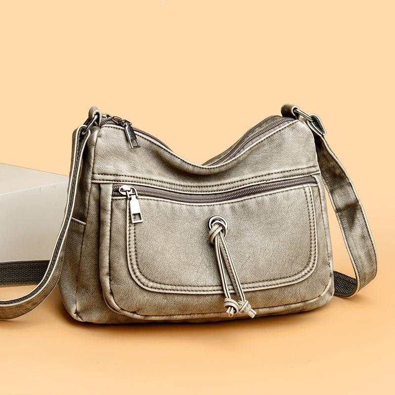 Ретро повседневная сумка-мессенджер женская новая мягкая вместительная сумка через плечо модная и простая женская сумка сумка для мамы
