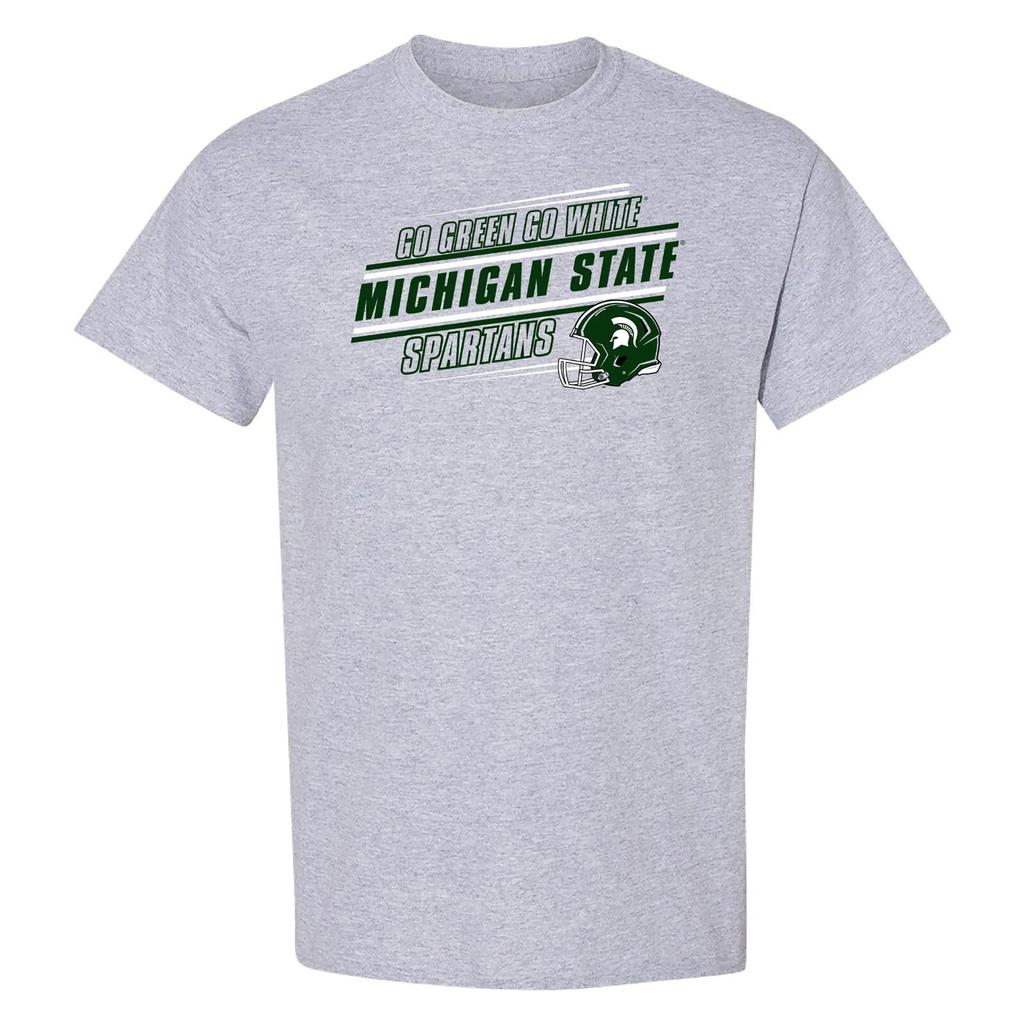 Michigan State Spartans Action Cheer T-Shirt - Sport Grey