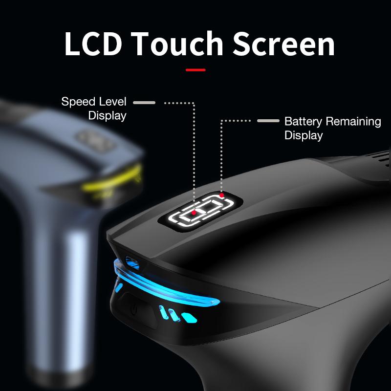 Новый холодный компрессионный фасциальный пистолет с ЖК-дисплеем, красочные огни, фитнес-массажер для расслабления мышц, электрошокер для шеи, упражнения на спину, глубокие ткани