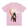 Arc Raiders Ретро Научно-фантастическая Иллюстрация Футболка Игра-стрелялка Графика Повседневная Хлопок Оверсайз Удобная Высококачественная Одежда