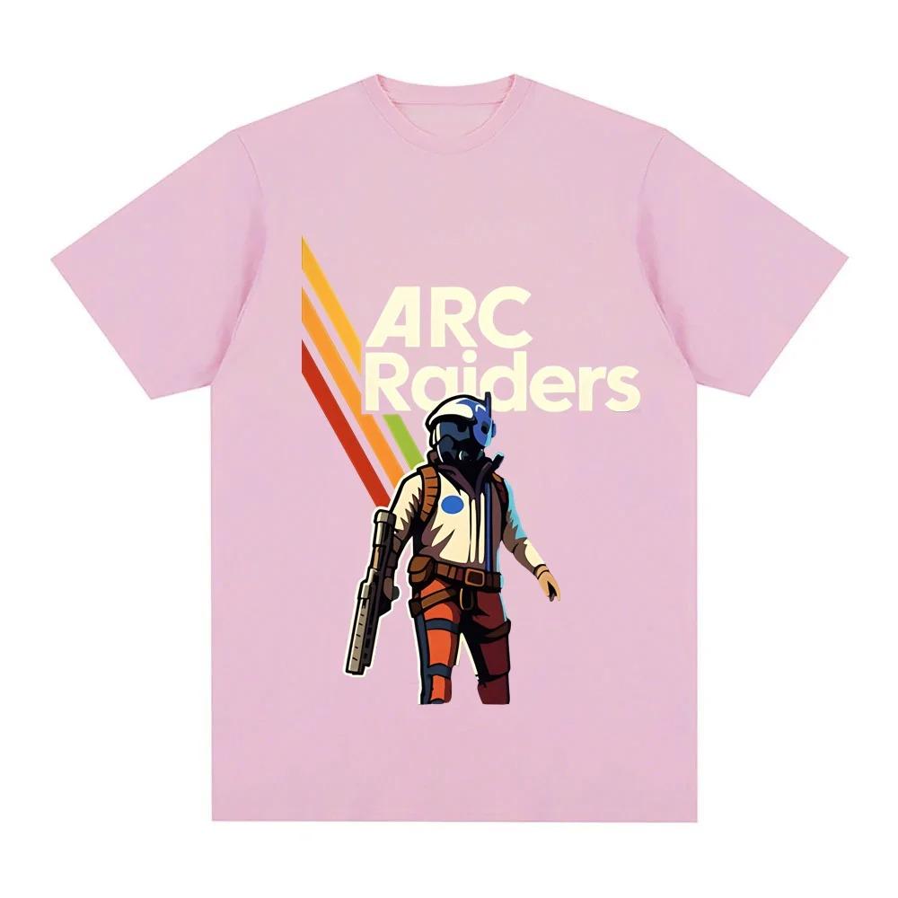Arc Raiders Ретро Научно-фантастическая Иллюстрация Футболка Игра-стрелялка Графика Повседневная Хлопок Оверсайз Удобная Высококачественная Одежда
