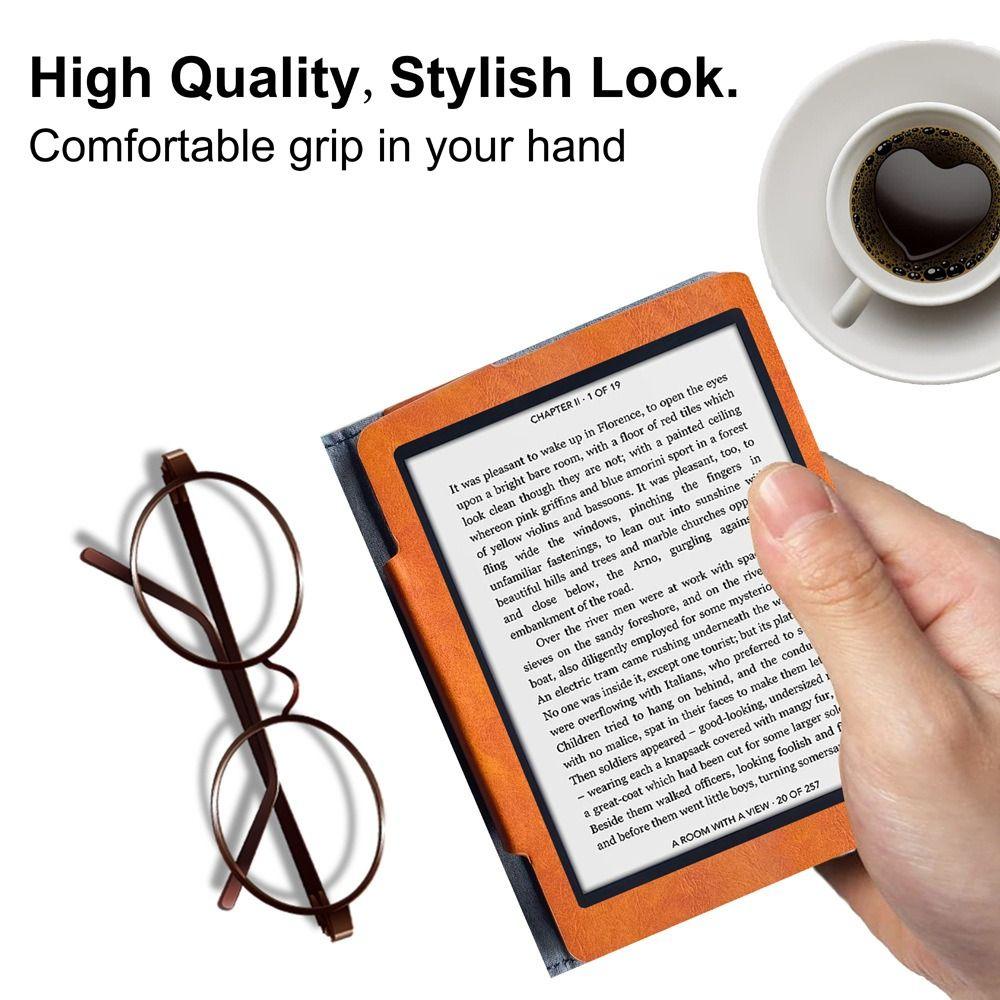 6 Inch E-Reader Case Leather Shell Premium Folio Cover for Kobo Glo