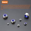 220 Pieces of Stainless Steel Nylon Embedded Anti-Slip and Anti-Loosening Self-Locking Nuts, M3 M4 M5 M6 M8 M10 M12