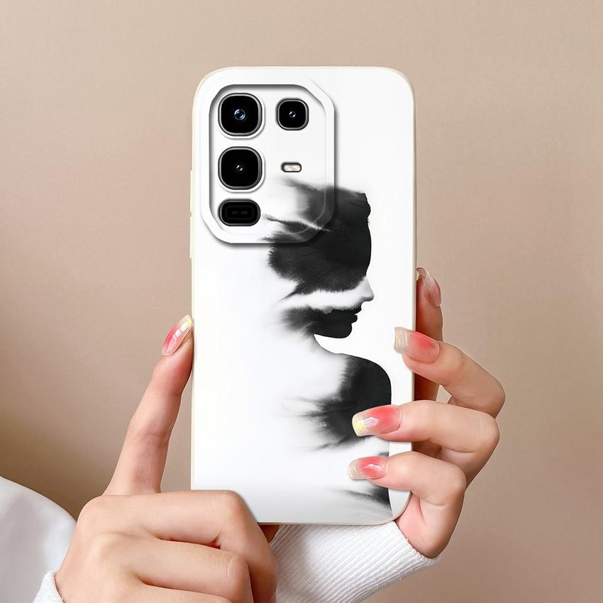 Для телефона Infinix Note 50 Pro Plus 40 50x Модный чехол с узорами «Звездное небо» и «Кот», Гладкий жидкий силикон, Высококачественный противоударный чехол для Infinix